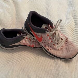 Nike Women’s Coral and Gray Lightweight Running Sneakers
